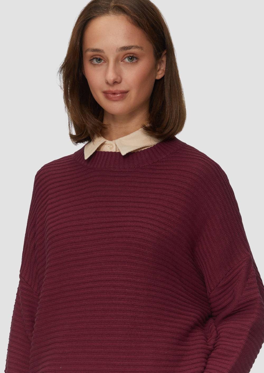 S.Oliver Oversized Strickpullover Mit Ottoman-Struktur