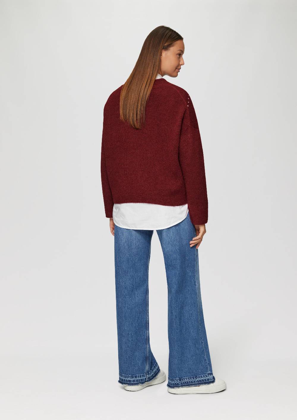 S.Oliver Oversized Wollmix-Strickpullover Mit Argyle-Muster