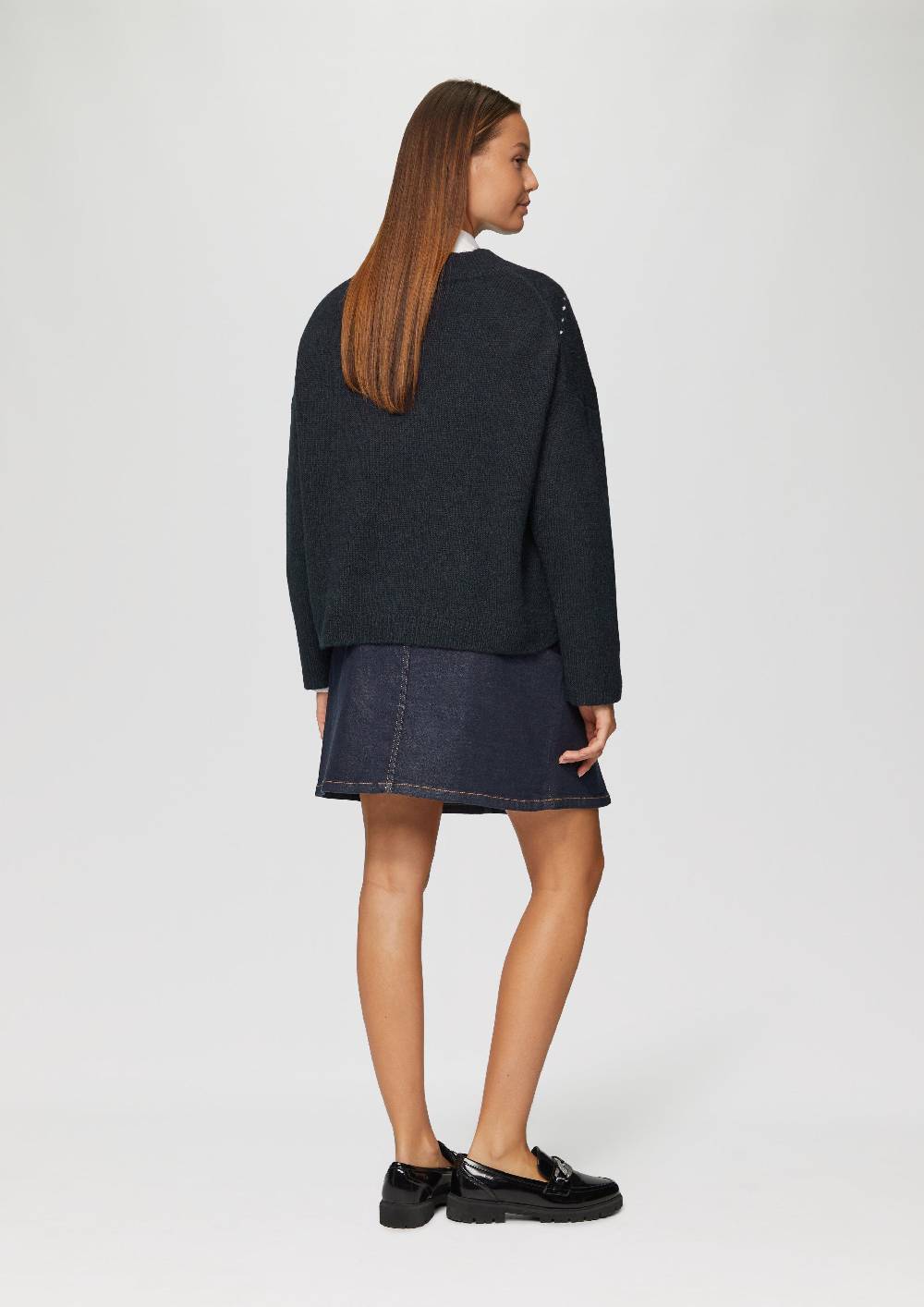 S.Oliver Oversized Wollmix-Strickpullover Mit Argyle-Muster