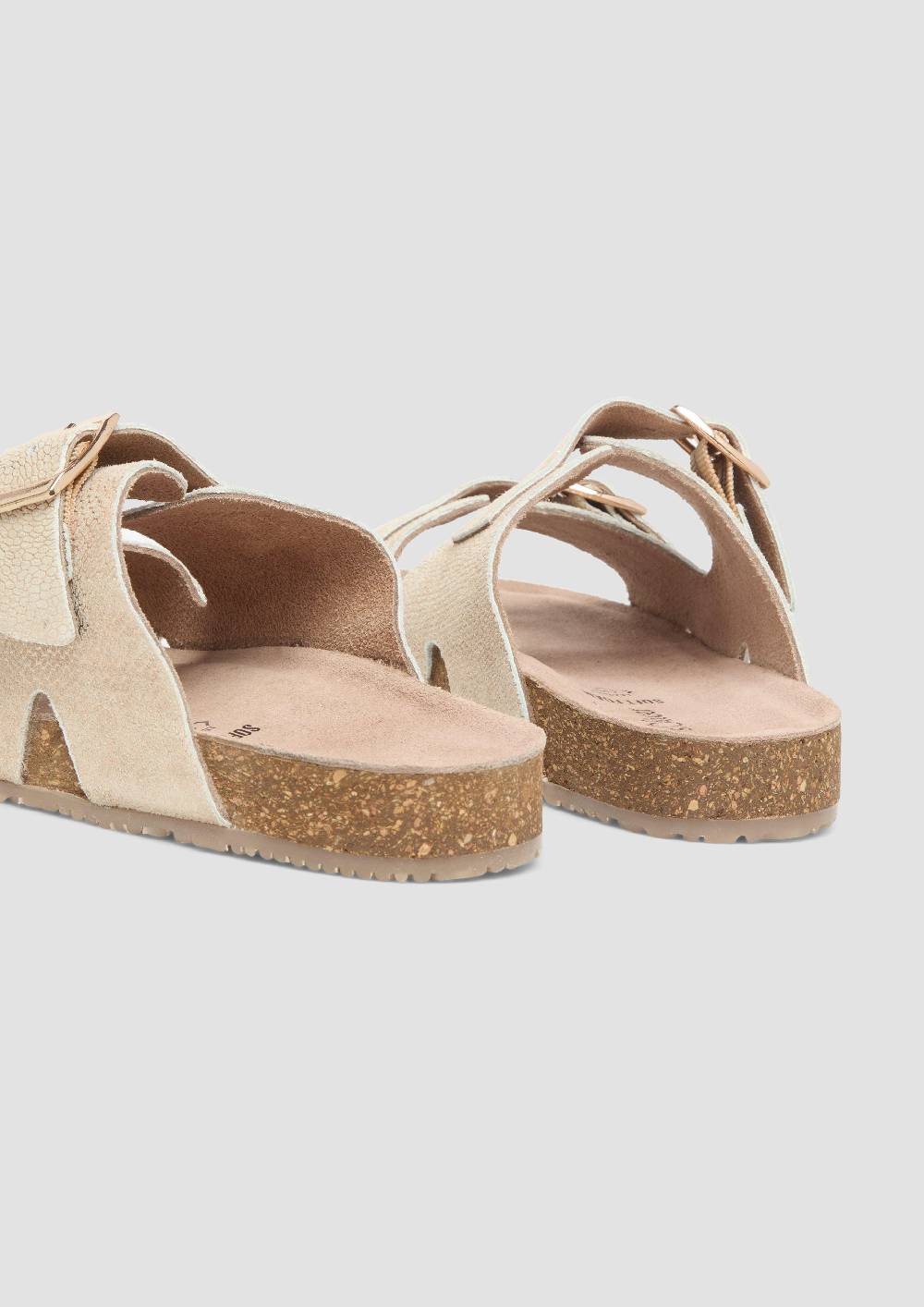 S.Oliver Pantoletten Aus Rindsleder Mit Dornschließe