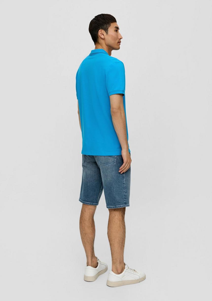 S.Oliver Poloshirt Aus Baumwolle Mit Frontprint Und Kontrast-Detail