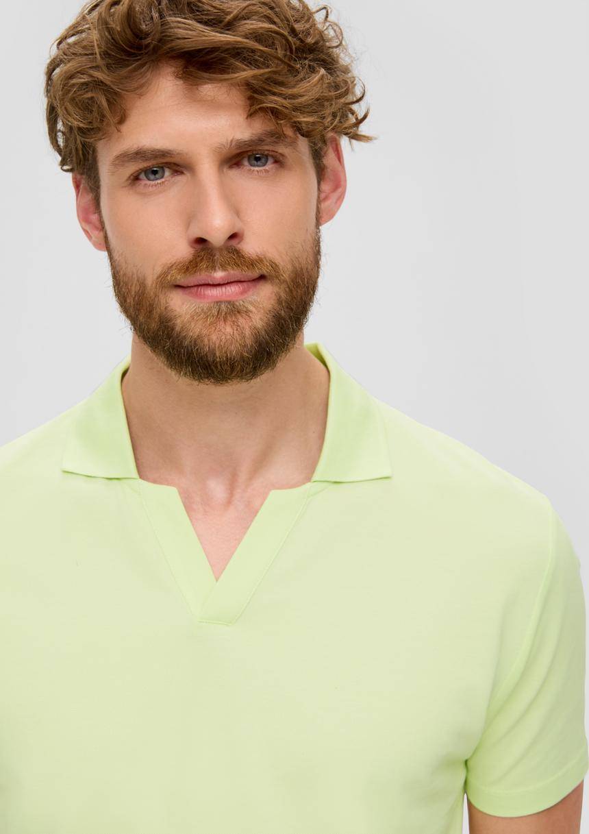S.Oliver Poloshirt Aus Baumwolle Mit Offenem Kragen