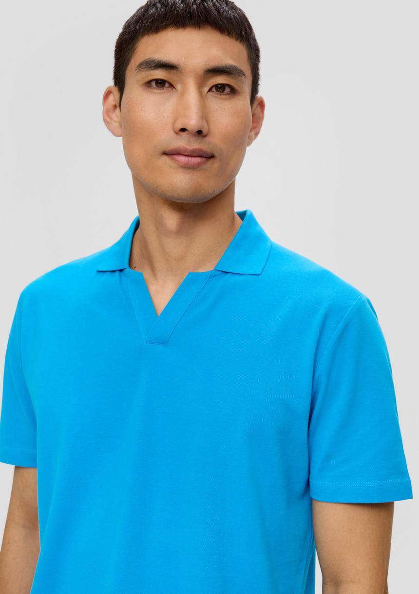 S.Oliver Poloshirt Aus Baumwolle Mit Offenem Kragen