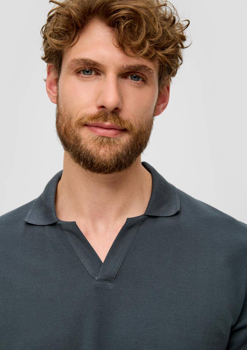 S.Oliver Poloshirt Aus Baumwolle Mit Offenem Kragen