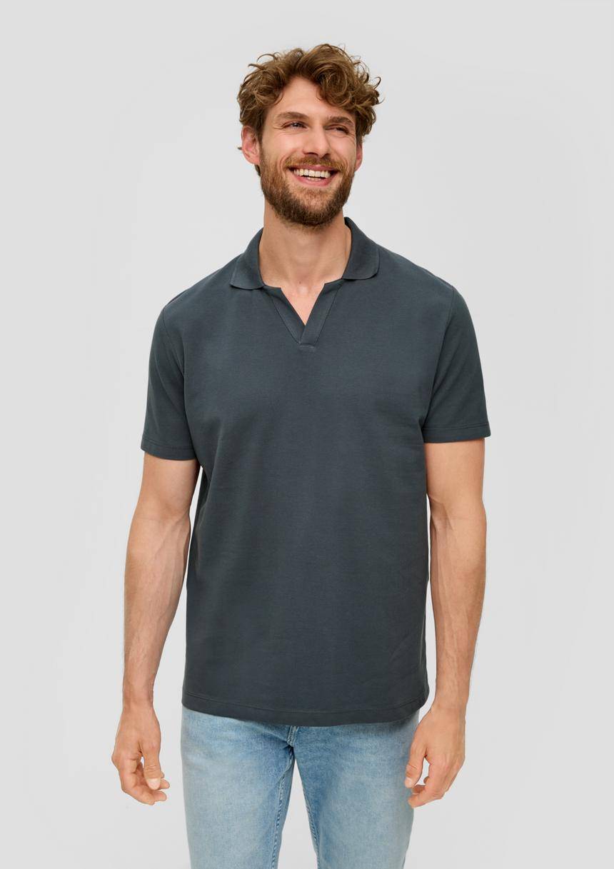 S.Oliver Poloshirt aus Baumwolle mit offenem Kragen