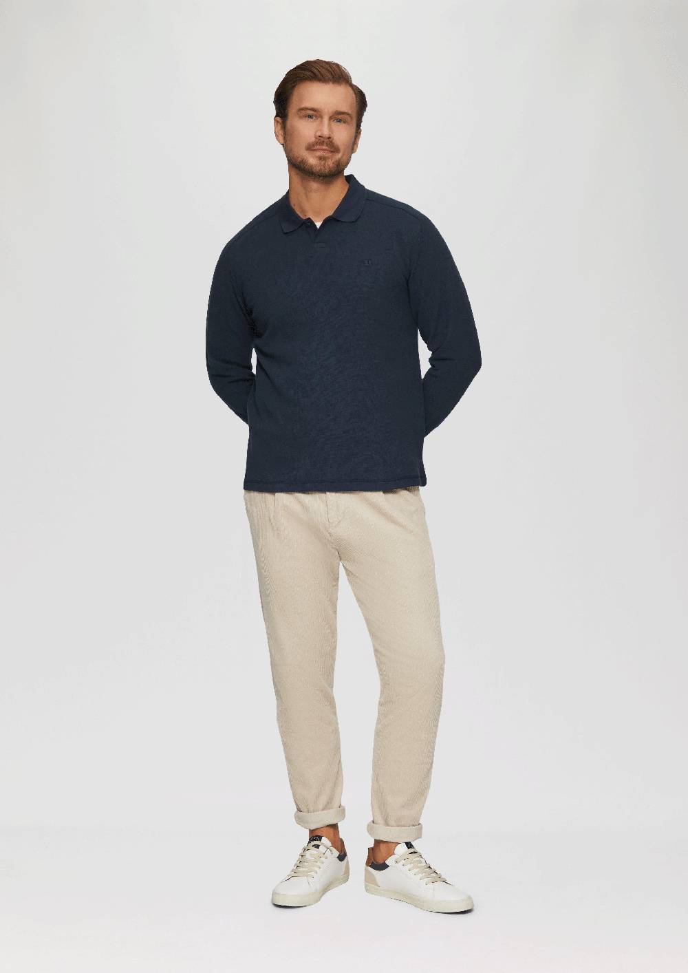 S.Oliver Poloshirt Aus Baumwolle Mit Waffelstruktur