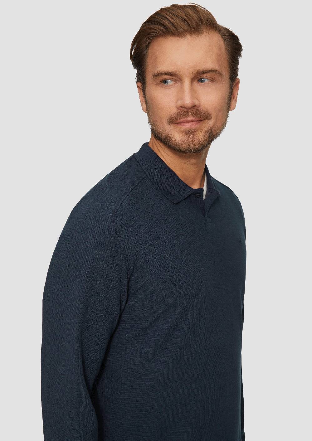 S.Oliver Poloshirt Aus Baumwolle Mit Waffelstruktur