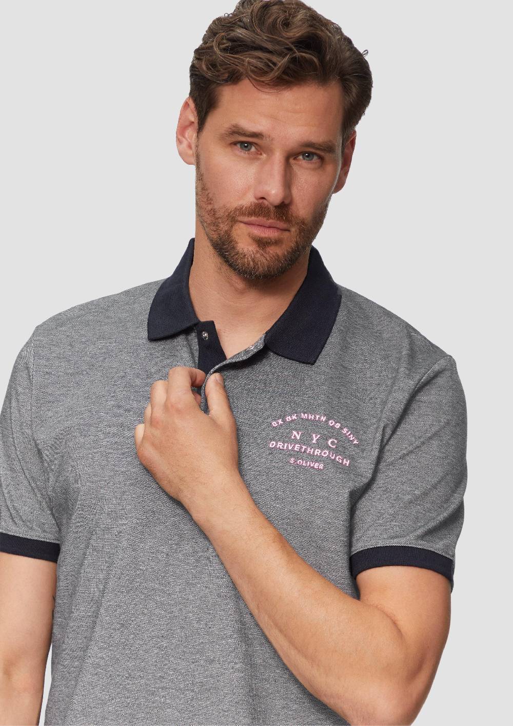S.Oliver Poloshirt Aus Baumwollpiqué Mit Kontrast-Details