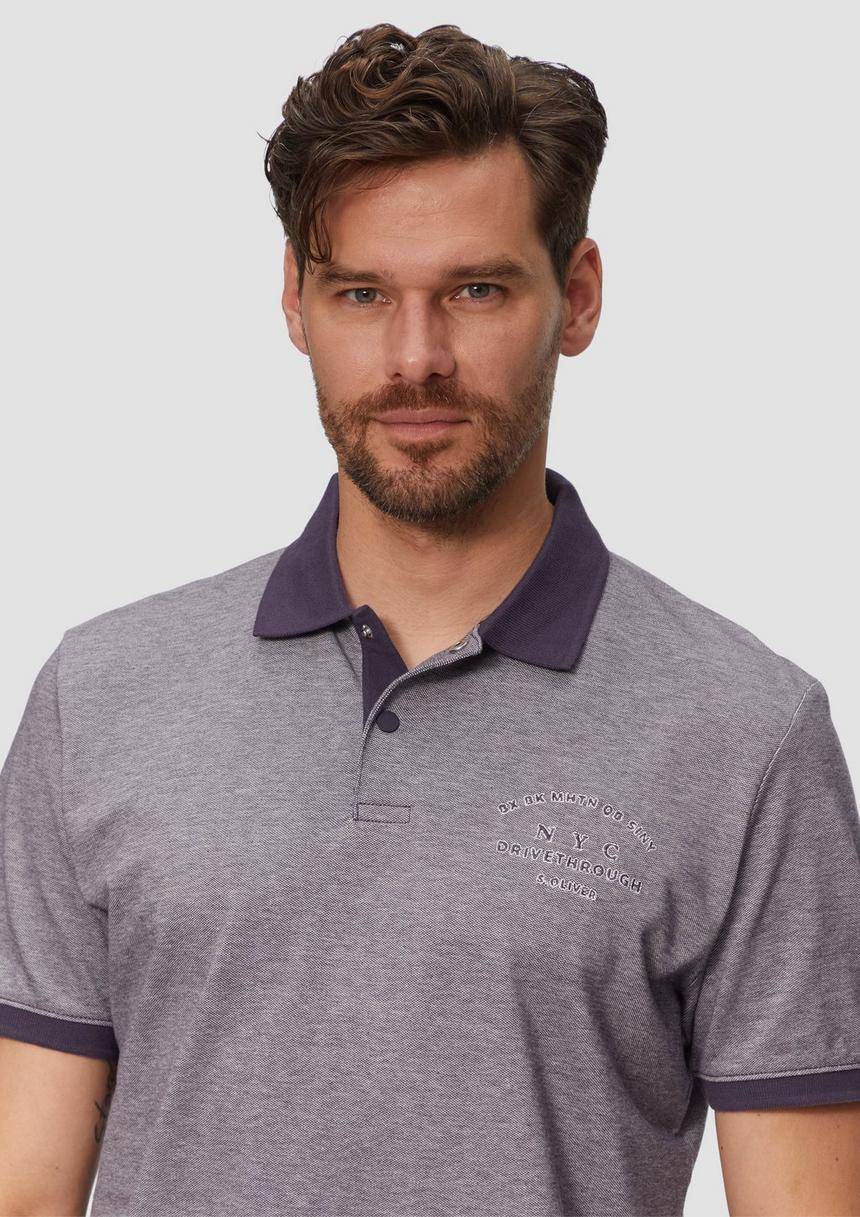 S.Oliver Poloshirt Aus Baumwollpiqué Mit Kontrast-Details