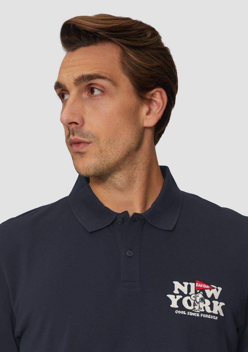 S.Oliver Poloshirt Aus Baumwollpiqué Mit Peanuts®-Motiv