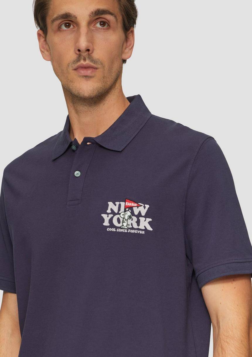 S.Oliver Poloshirt Aus Baumwollpiqué Mit Peanuts®-Motiv