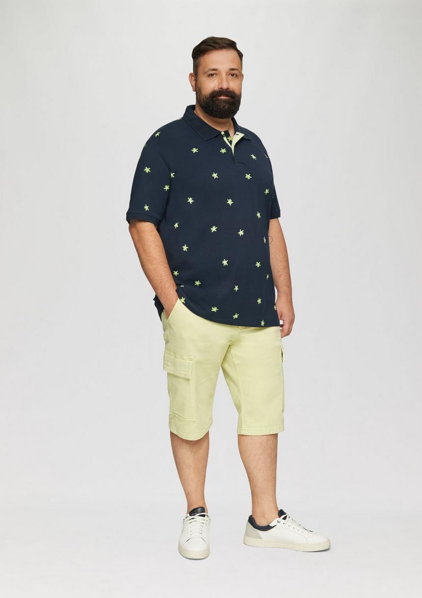 S.Oliver Poloshirt Mit All-over-Print Und Kontrast-Details