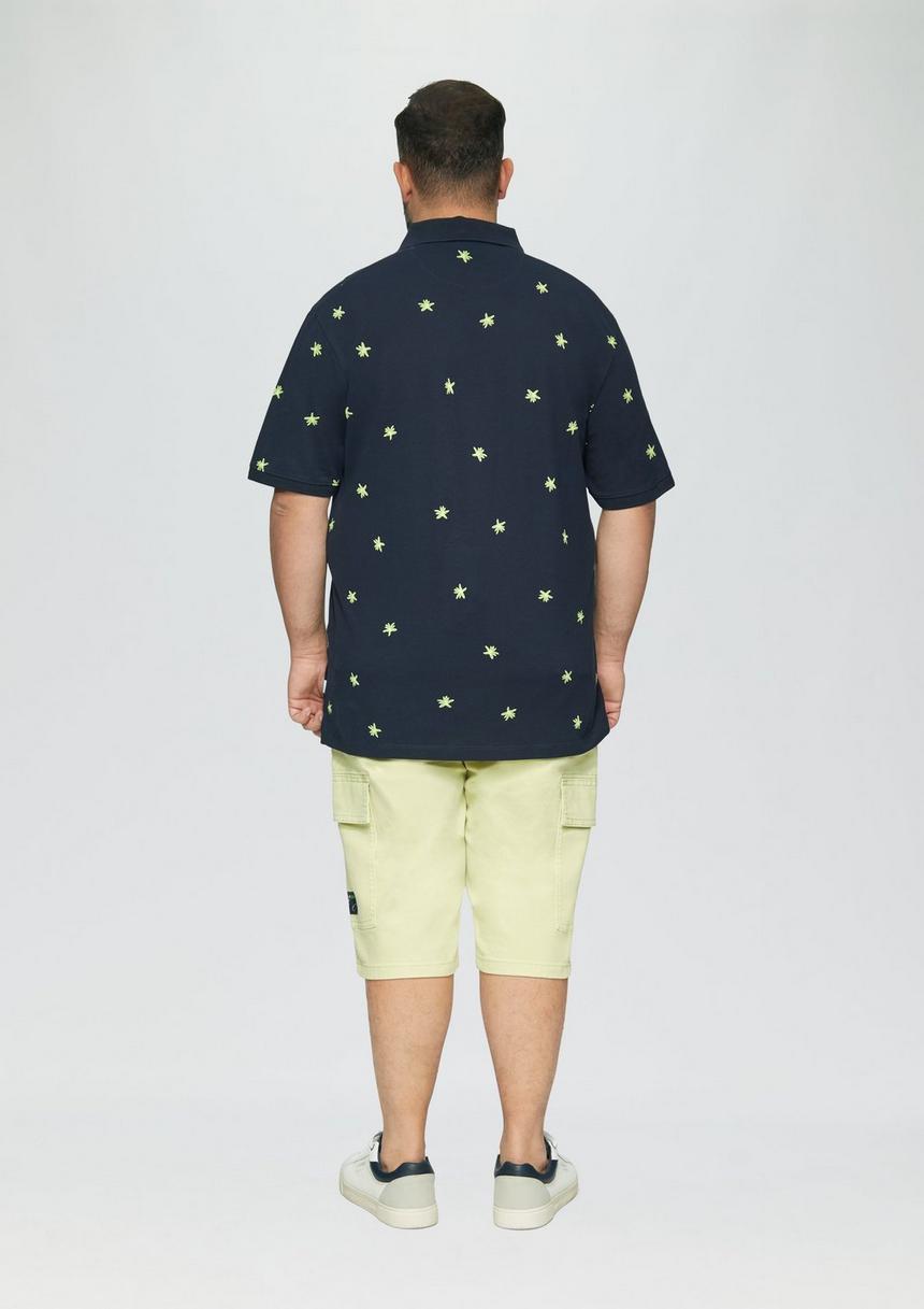 S.Oliver Poloshirt Mit All-over-Print Und Kontrast-Details