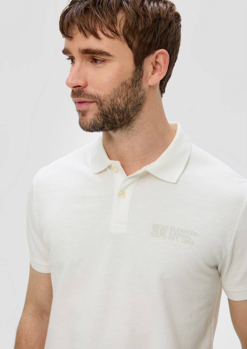 S.Oliver Poloshirt Mit Piquêstruktur Und Logo-Print