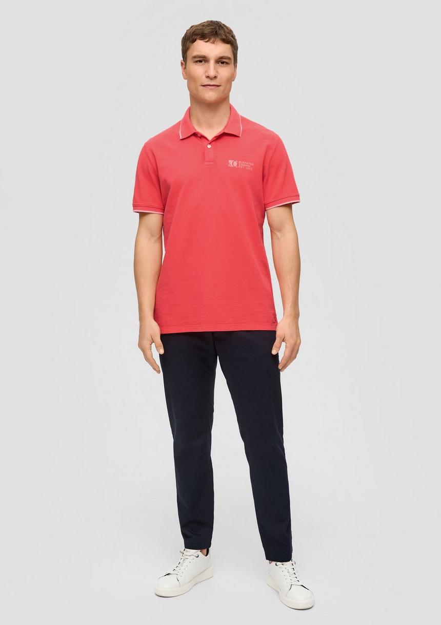 S.Oliver Poloshirt Mit Piquêstruktur Und Logo-Print