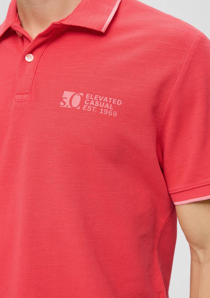 S.Oliver Poloshirt Mit Piquêstruktur Und Logo-Print