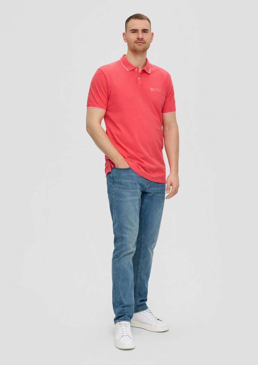 S.Oliver Poloshirt Mit Piquêstruktur Und Logo-Print