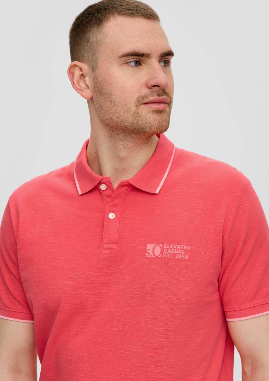 S.Oliver Poloshirt Mit Piquêstruktur Und Logo-Print