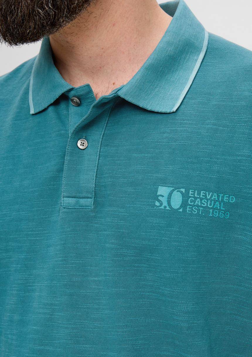 S.Oliver Poloshirt Mit Piquêstruktur Und Logo-Print