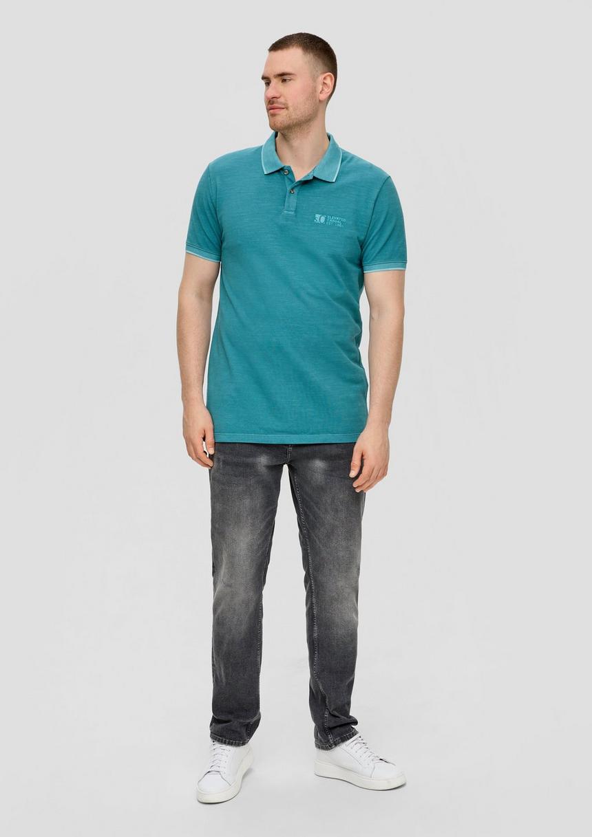 S.Oliver Poloshirt Mit Piquêstruktur Und Logo-Print