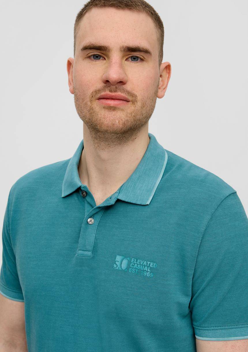 S.Oliver Poloshirt Mit Piquêstruktur Und Logo-Print