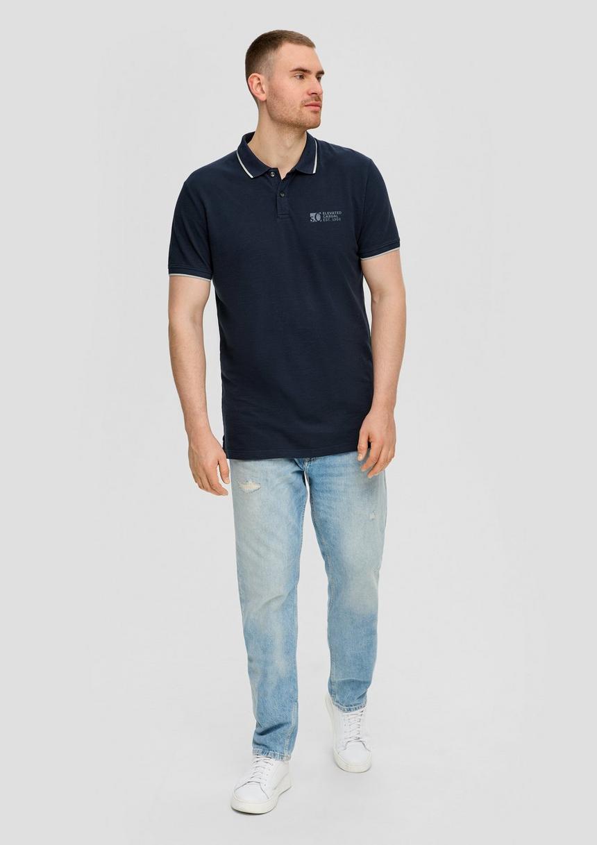 S.Oliver Poloshirt Mit Piquêstruktur Und Logo-Print