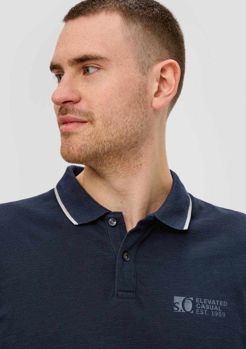 S.Oliver Poloshirt Mit Piquêstruktur Und Logo-Print