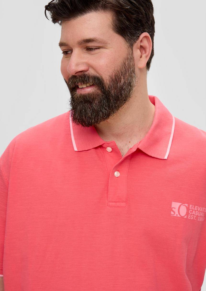 S.Oliver Poloshirt Mit Piquêstruktur Und Logo-Print