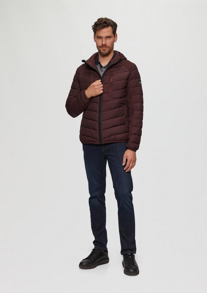 S.Oliver Pufferjacke Im Fabricmix Mit Kontrast-Details