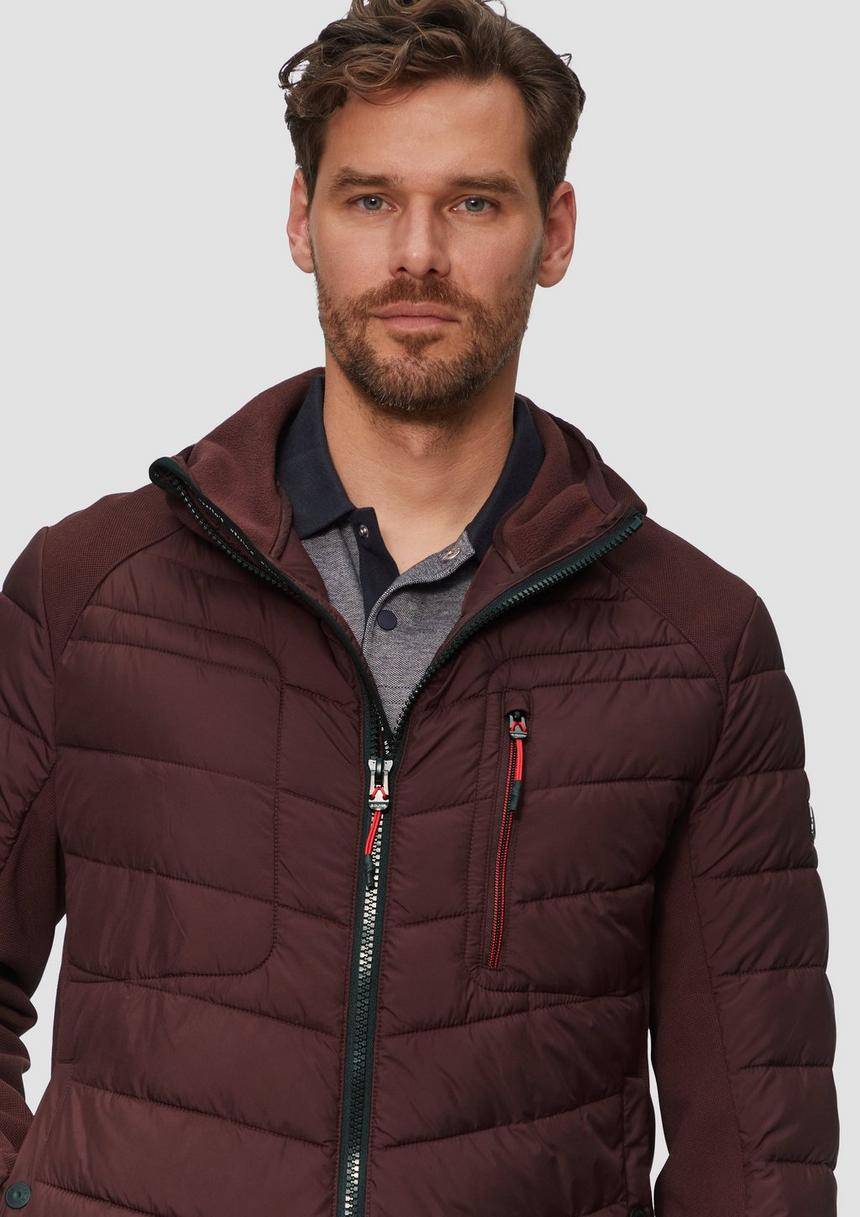 S.Oliver Pufferjacke Im Fabricmix Mit Kontrast-Details