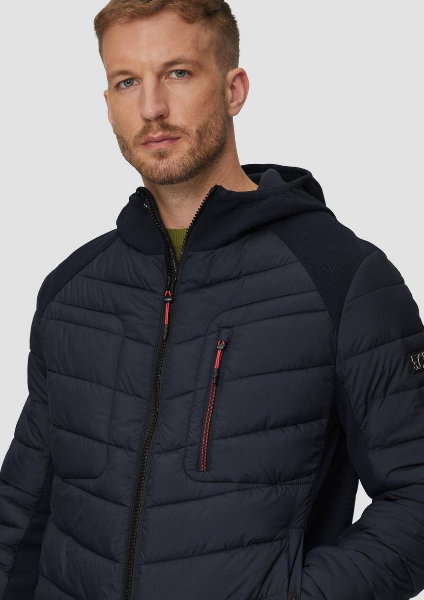 S.Oliver Pufferjacke Im Fabricmix Mit Kontrast-Details