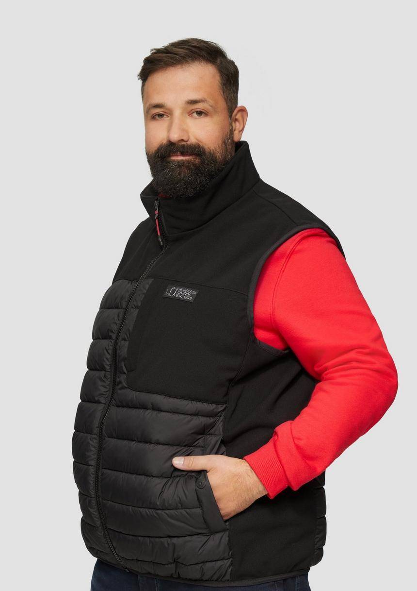 S.Oliver Pufferweste Aus Softshell Mit Kontrast-Details