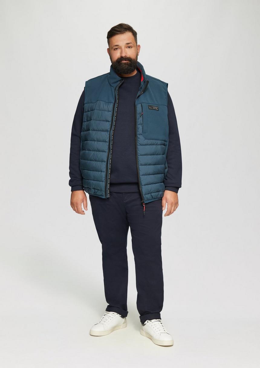 S.Oliver Pufferweste Aus Softshell Mit Kontrast-Details