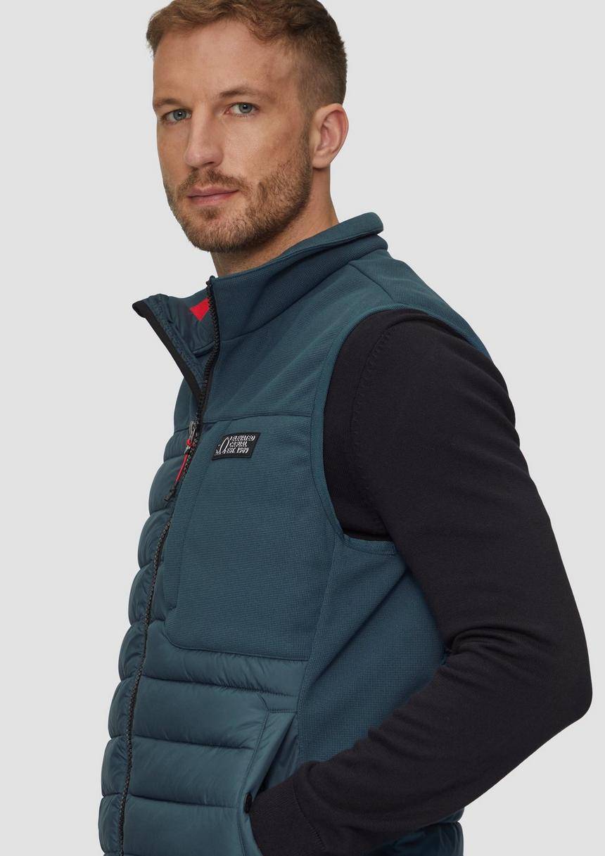 S.Oliver Pufferweste Im Fabricmix Mit Kontrast-Details