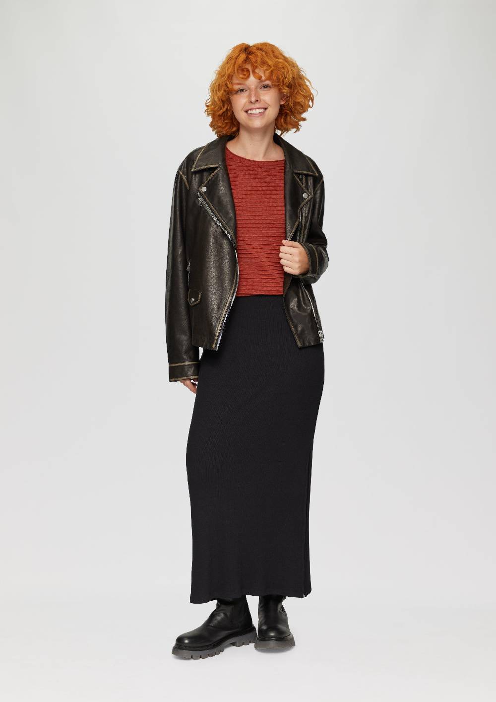 S.Oliver Pullover Mit Strukturmuster Aus Viskosemix