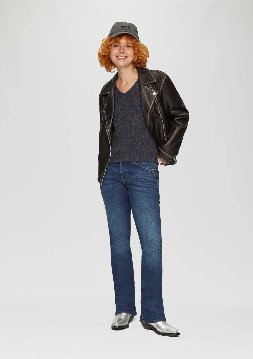 S.Oliver Pullover Mit überschnittenen Schultern In Melange-Optik