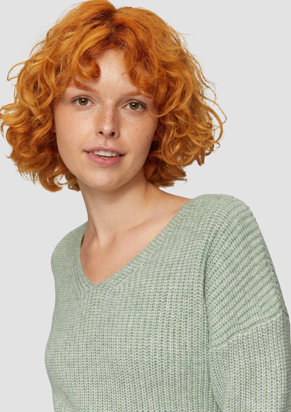 S.Oliver Pullover Mit überschnittenen Schultern In Melange-Optik