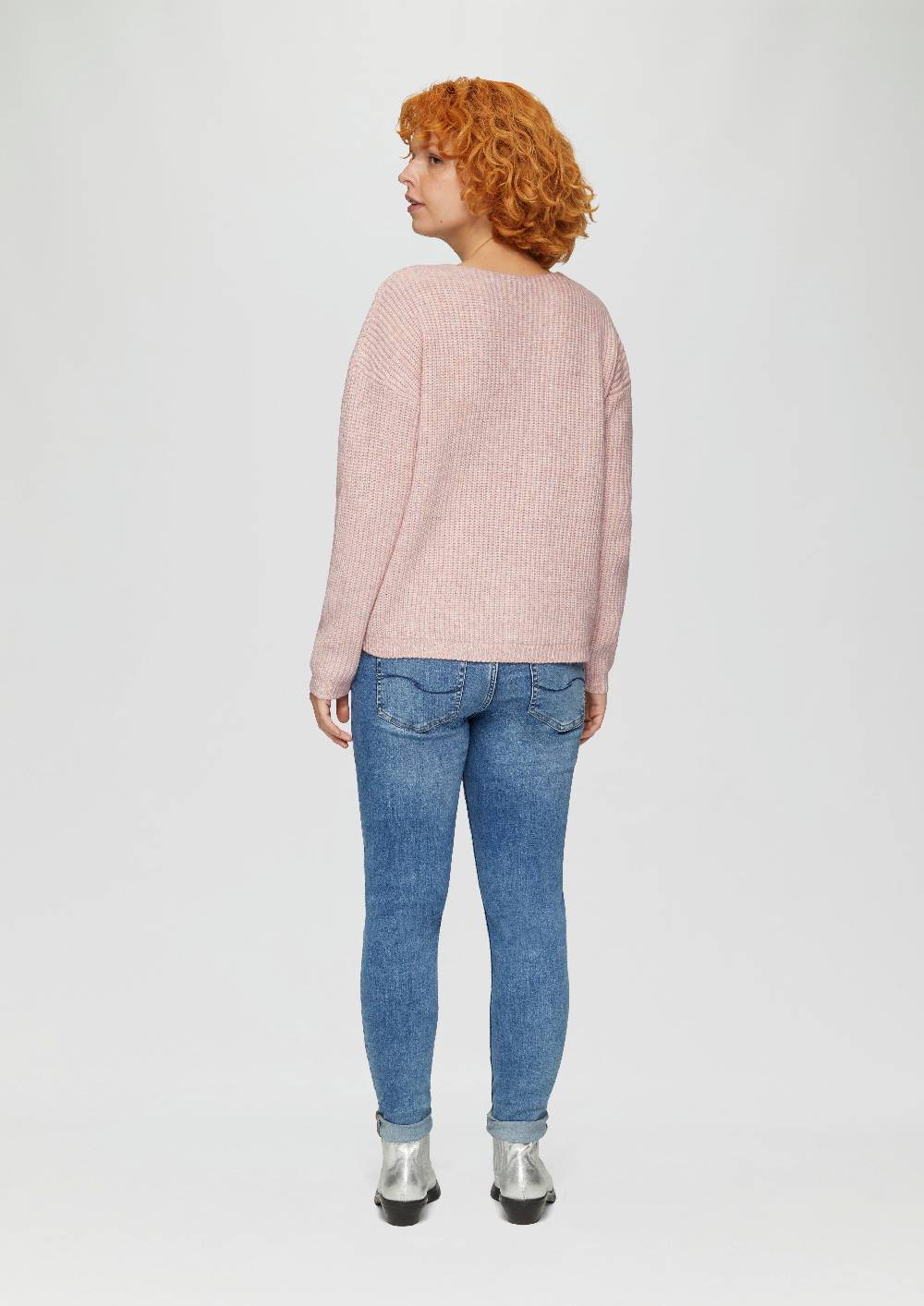 S.Oliver Pullover Mit überschnittenen Schultern In Melange-Optik