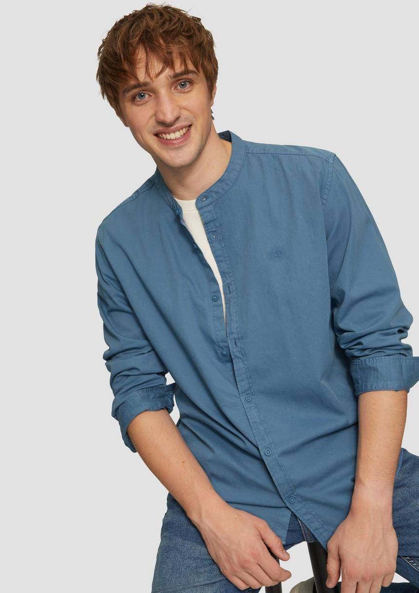 S.Oliver Regular Fit: Gewaschenes Hemd Mit Stickerei