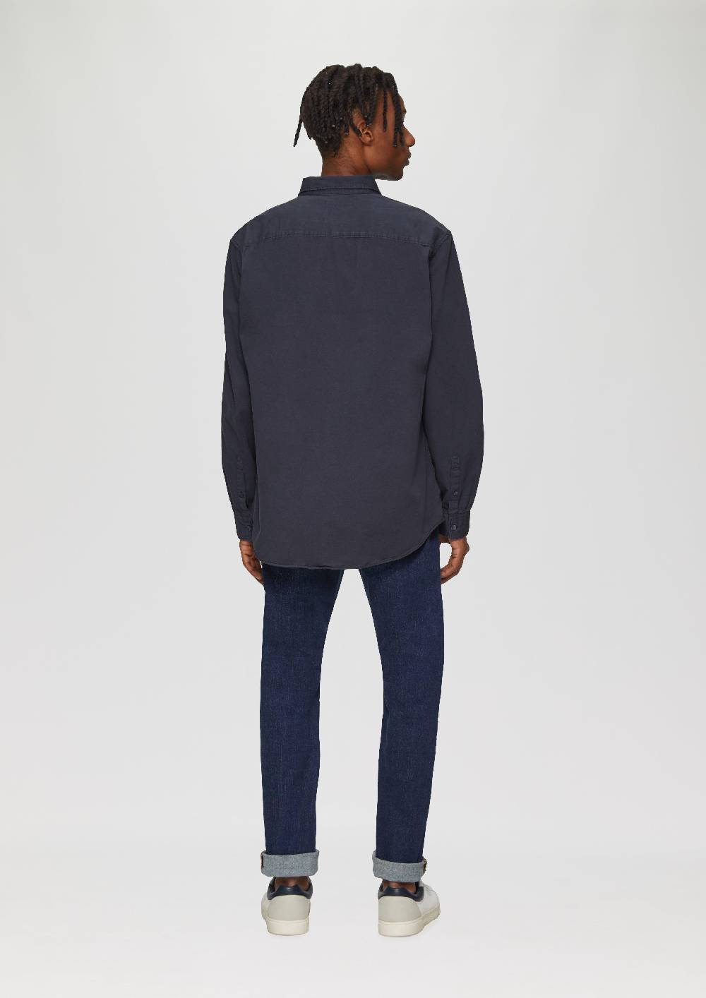 S.Oliver Regular Fit: Gewaschenes Twillhemd Mit Logostickerei