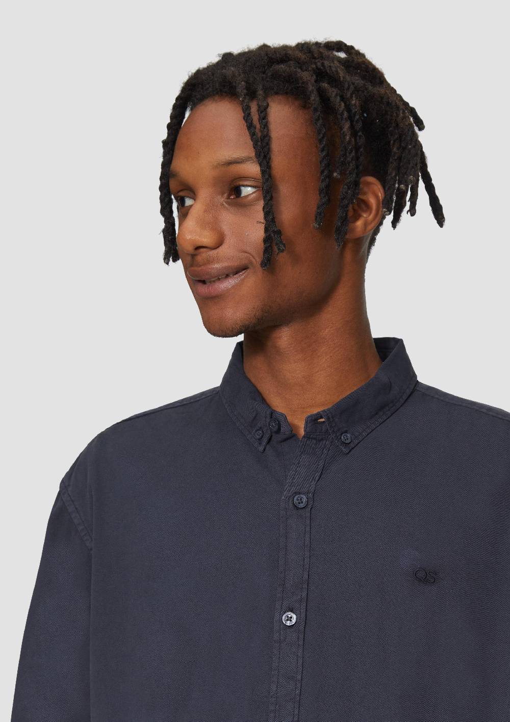 S.Oliver Regular Fit: Gewaschenes Twillhemd Mit Logostickerei