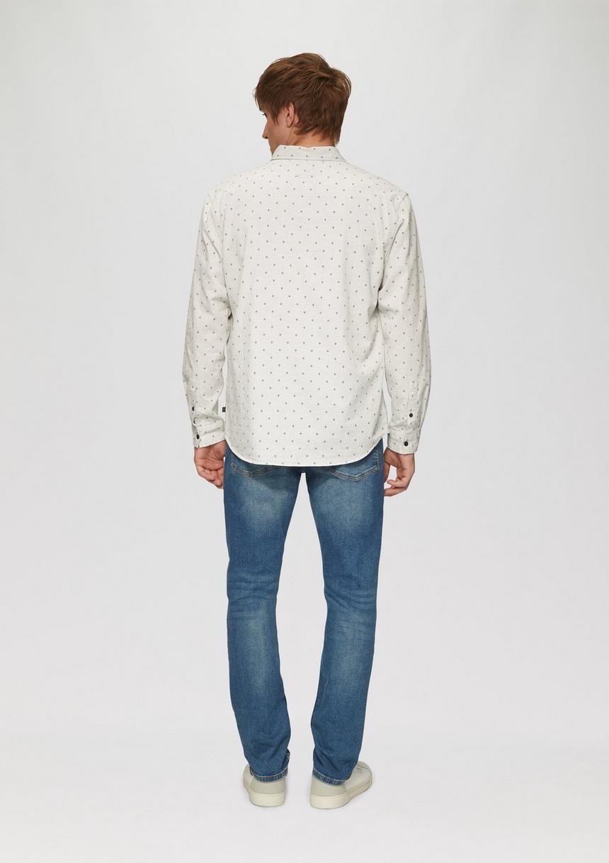 S.Oliver Regular Fit: Hemd Mit All-over-Print Und Button-Down-Kragen