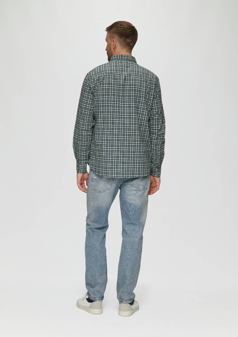 S.Oliver Regular Fit: Hemd Mit Button-Down-Kragen Aus Baumwollstretch