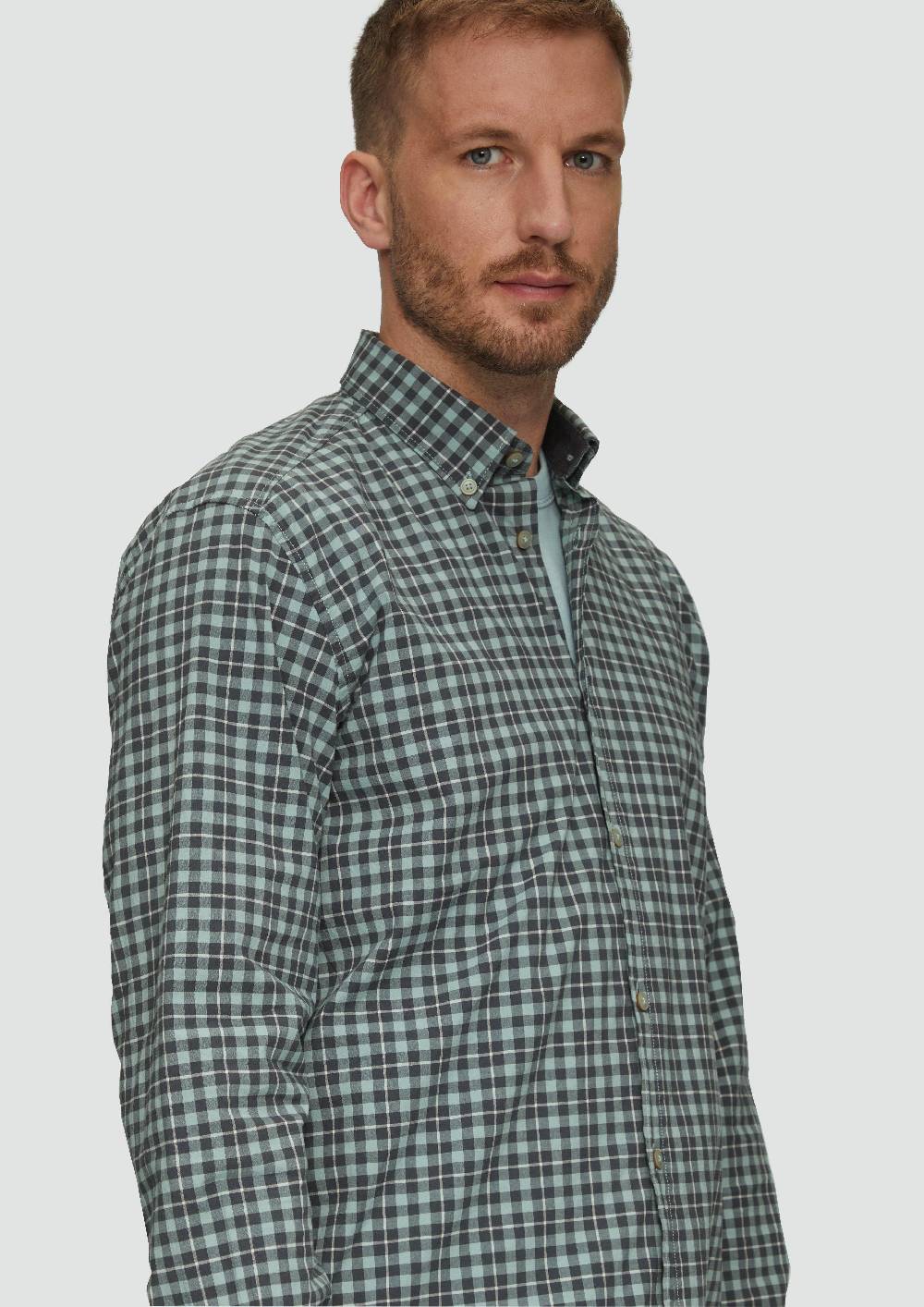 S.Oliver Regular Fit: Hemd Mit Button-Down-Kragen Aus Baumwollstretch