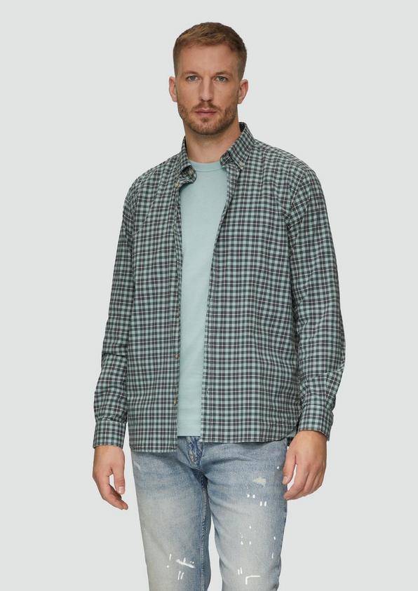 S.Oliver Regular Fit: Hemd mit Button-Down-Kragen aus Baumwollstretch