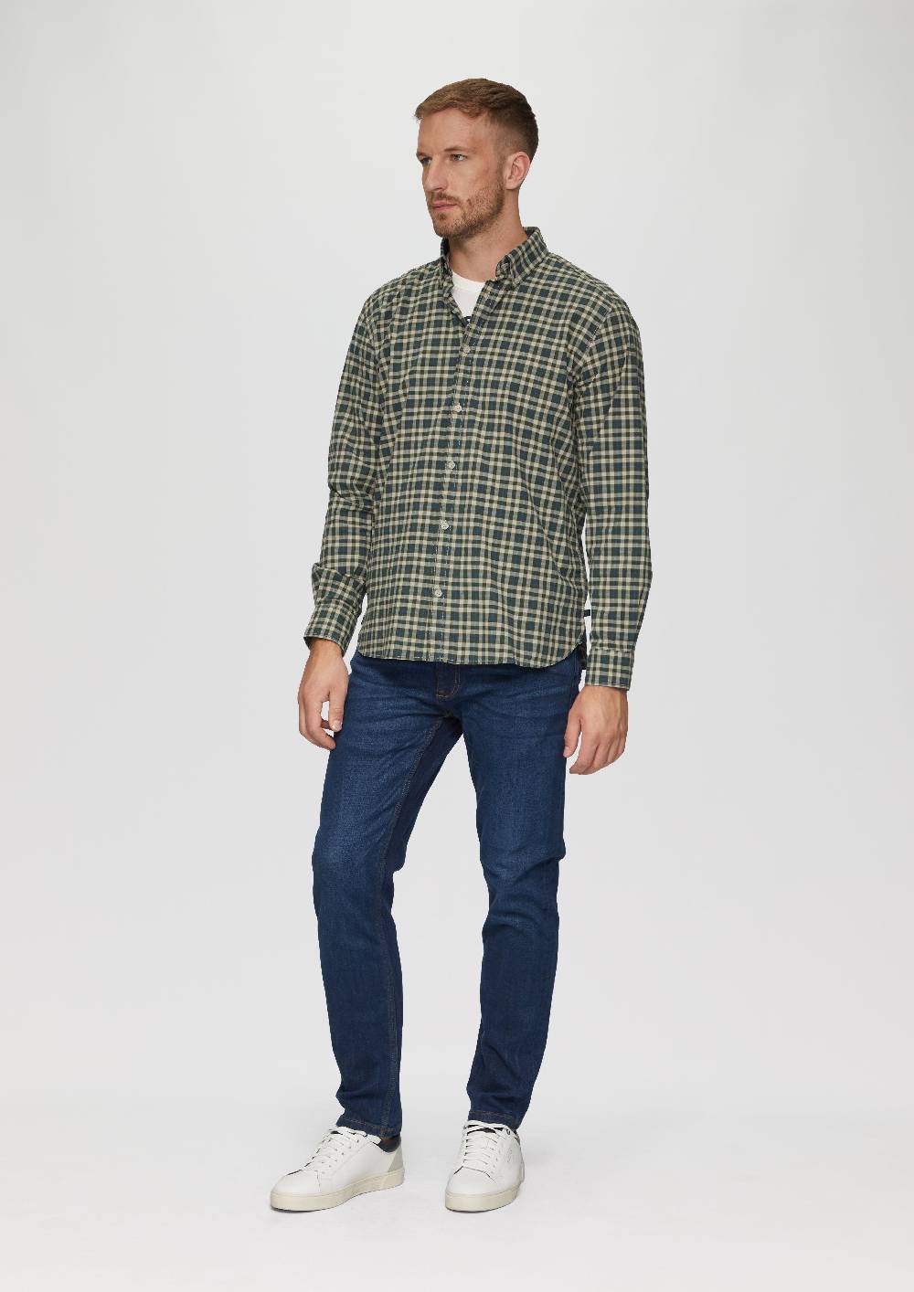 S.Oliver Regular Fit: Hemd Mit Button-Down-Kragen Aus Baumwollstretch