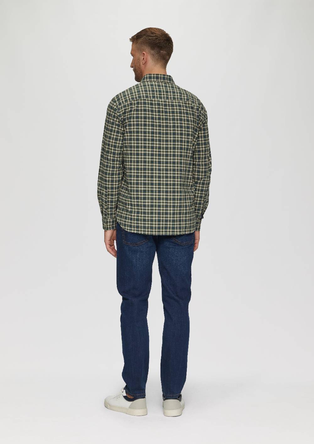 S.Oliver Regular Fit: Hemd Mit Button-Down-Kragen Aus Baumwollstretch