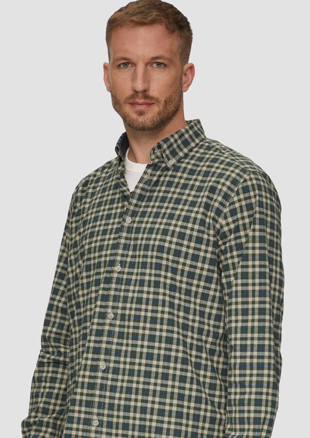 S.Oliver Regular Fit: Hemd Mit Button-Down-Kragen Aus Baumwollstretch