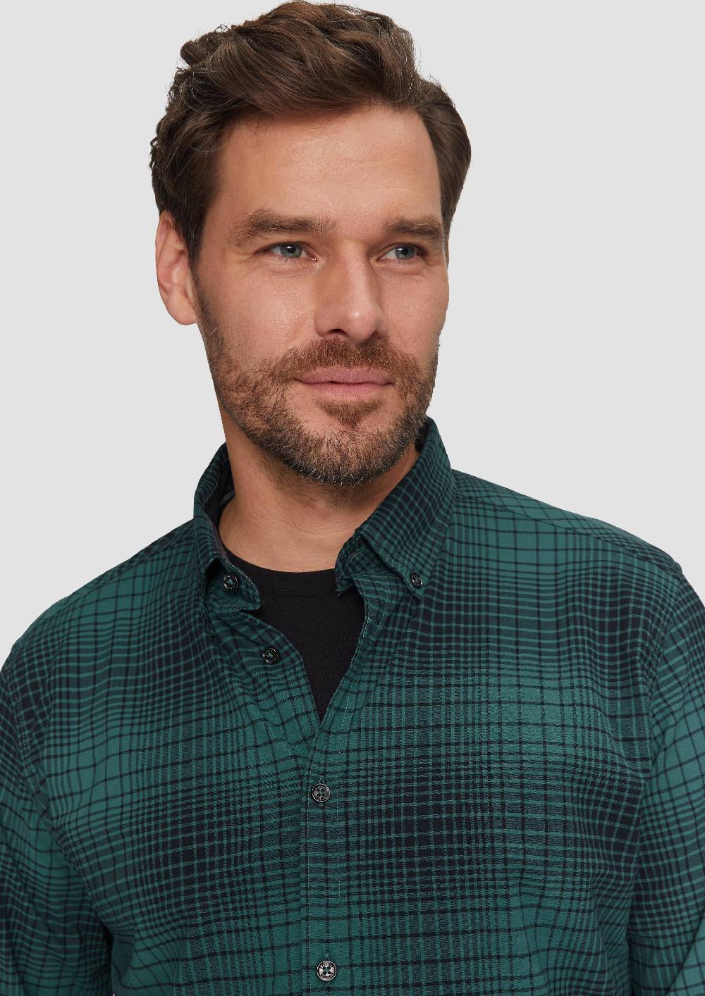 S.Oliver Regular Fit: Hemd Mit Button-Down-Kragen Aus Baumwollstretch