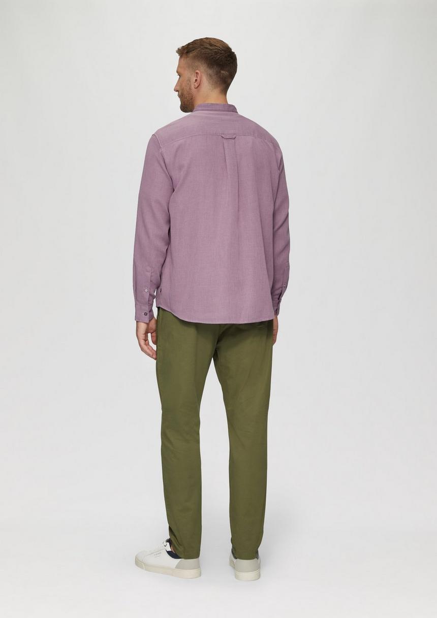 S.Oliver Regular Fit: Hemd Mit Stehkragen Und Strukurmuster